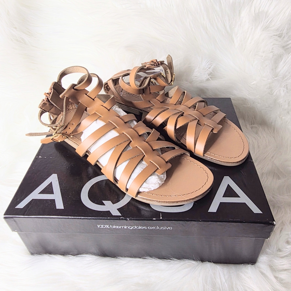 AQS Tan Leather Sandals
